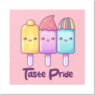 Kawaii Adorable Taste Pride Popsicles Posters and Art